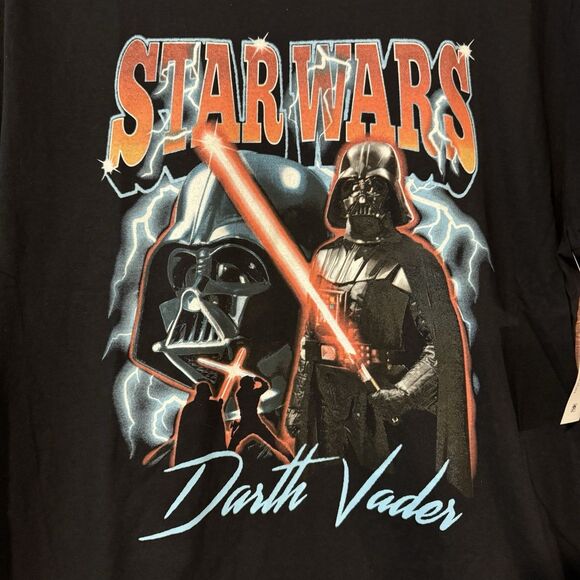 Star Wars Darth Vader Medium T-Shirt Men's Black Graphic Tee Vintage Look - Picture 2 of 6